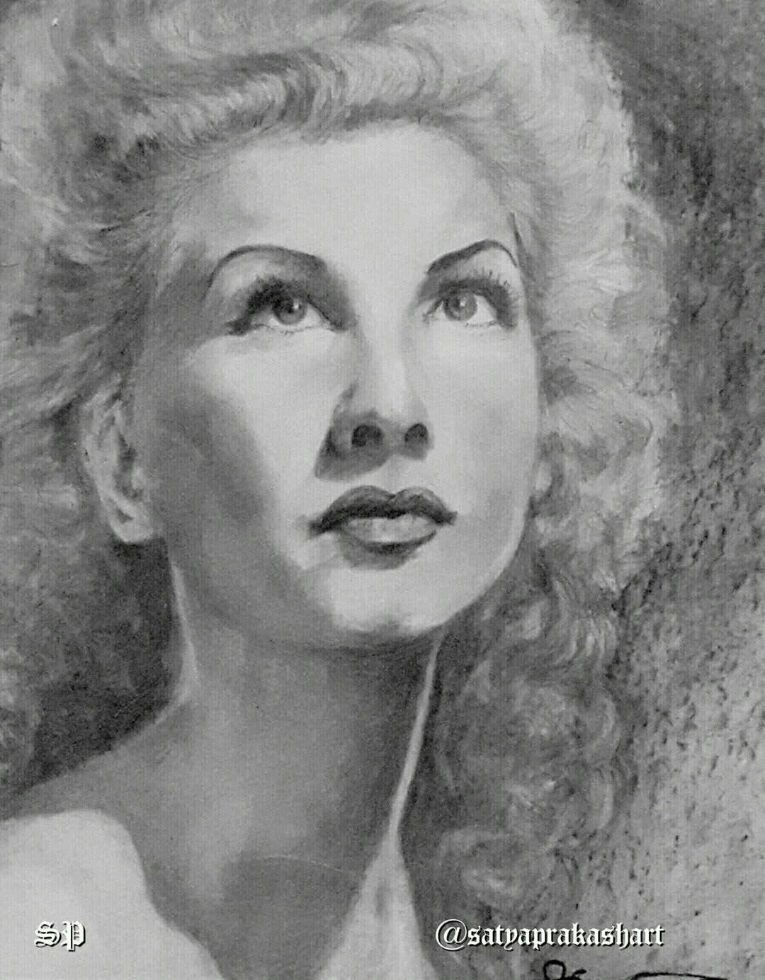 Graphite Pencils Portrait of Beautifull Model