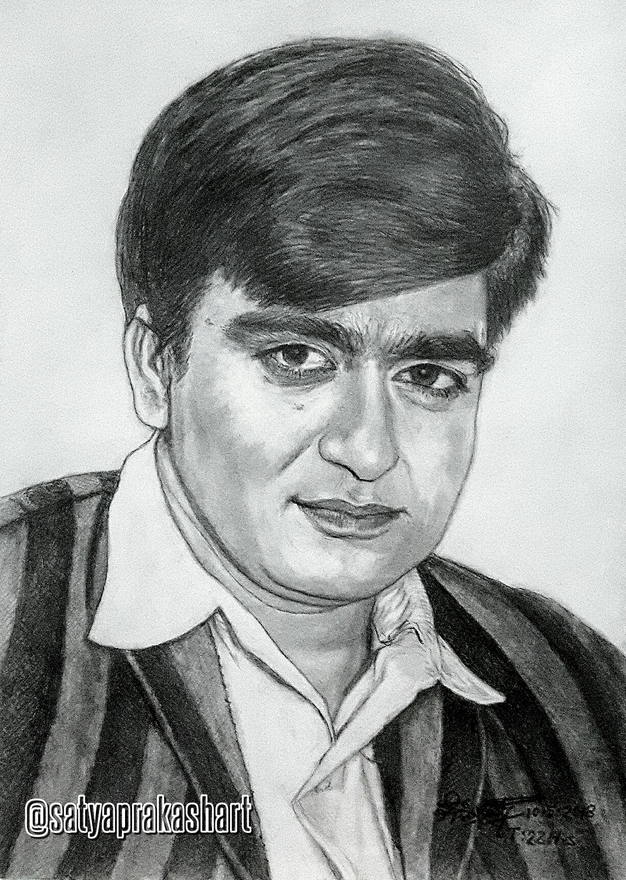 SUNIL DUTT, Legendry Actor of Indian Cinema    Pencils Portrait by Satya Prakash